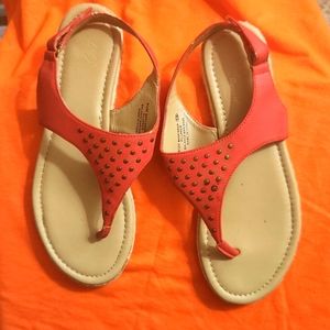 A2 - red sandals with studs